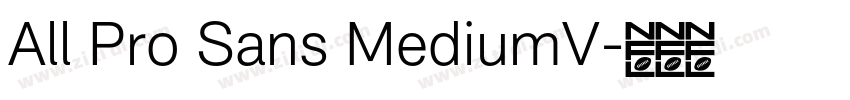 All Pro Sans MediumV字体转换